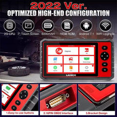 LAUNCH X431 CRP909E OBD2 Scanner – All System Diagnostic Tool with 28+ Reset Services & Live Data | WiFi Update | IMMO | Battery Test.