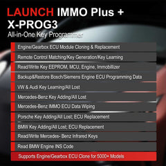 LAUNCH X431 IMMO PLUS + X-PROG3 Car Key Programmer | Full-System Scanner | ECU Coding | Bi-Directional | CAN FD & DoIP.