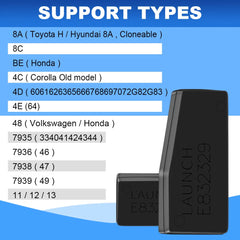 LAUNCH X431 Key Programmer with 4 Universal Remotes & 1 Super Chip – Remote Maker & Immobilizer Tool for X431 IMMO Elite/Pro/Pad.