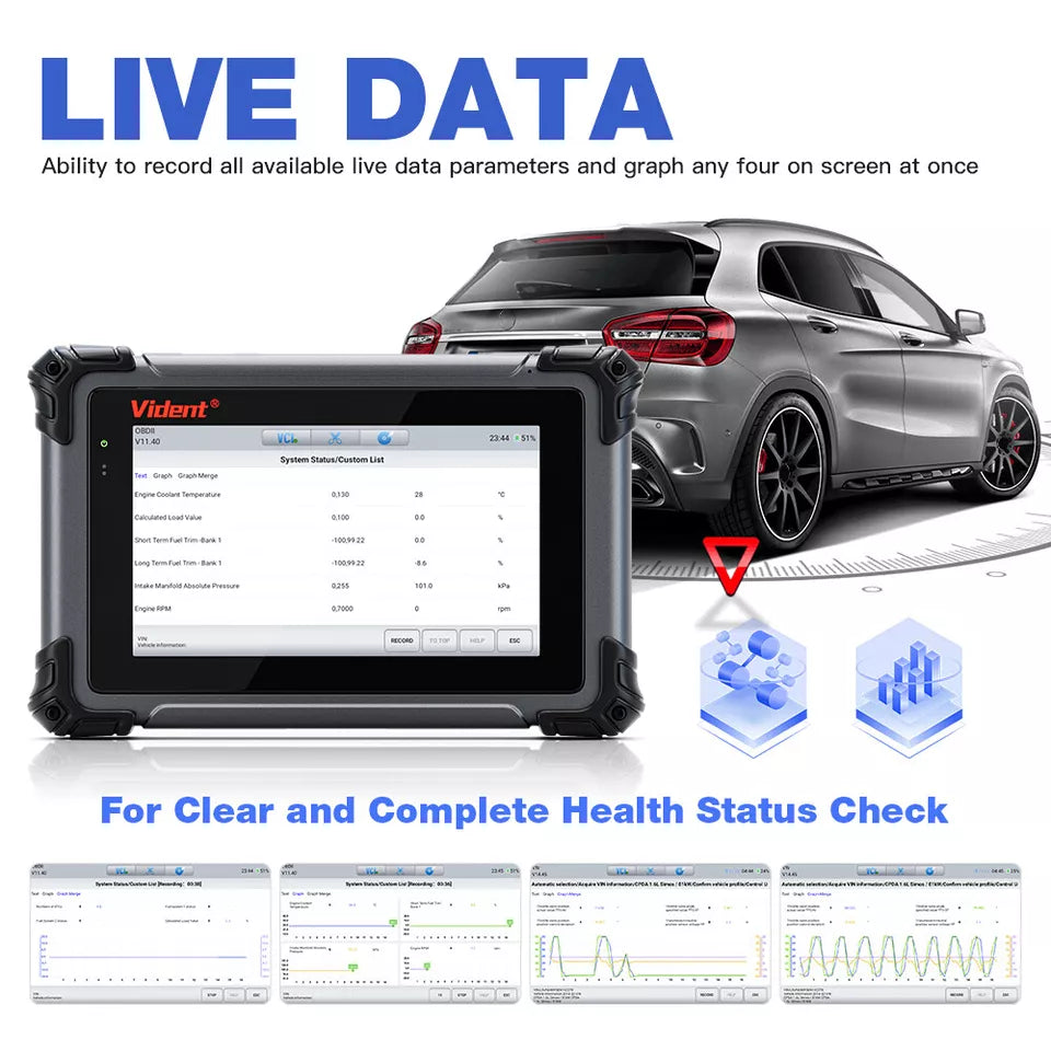 Vident iSmart800Pro Bi-Directional Full System OBD2 Scanner | 40+ Services | Key Programming | CAN FD & DoIP Support - ACARTOOL