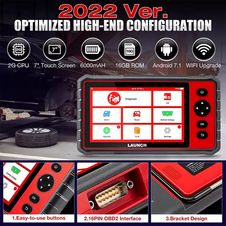LAUNCH X431 CRP909E OBD2 Scanner – All System Diagnostic Tool with 28+ Reset Services & Live Data | WiFi Update | IMMO | Battery Test - ACARTOOL