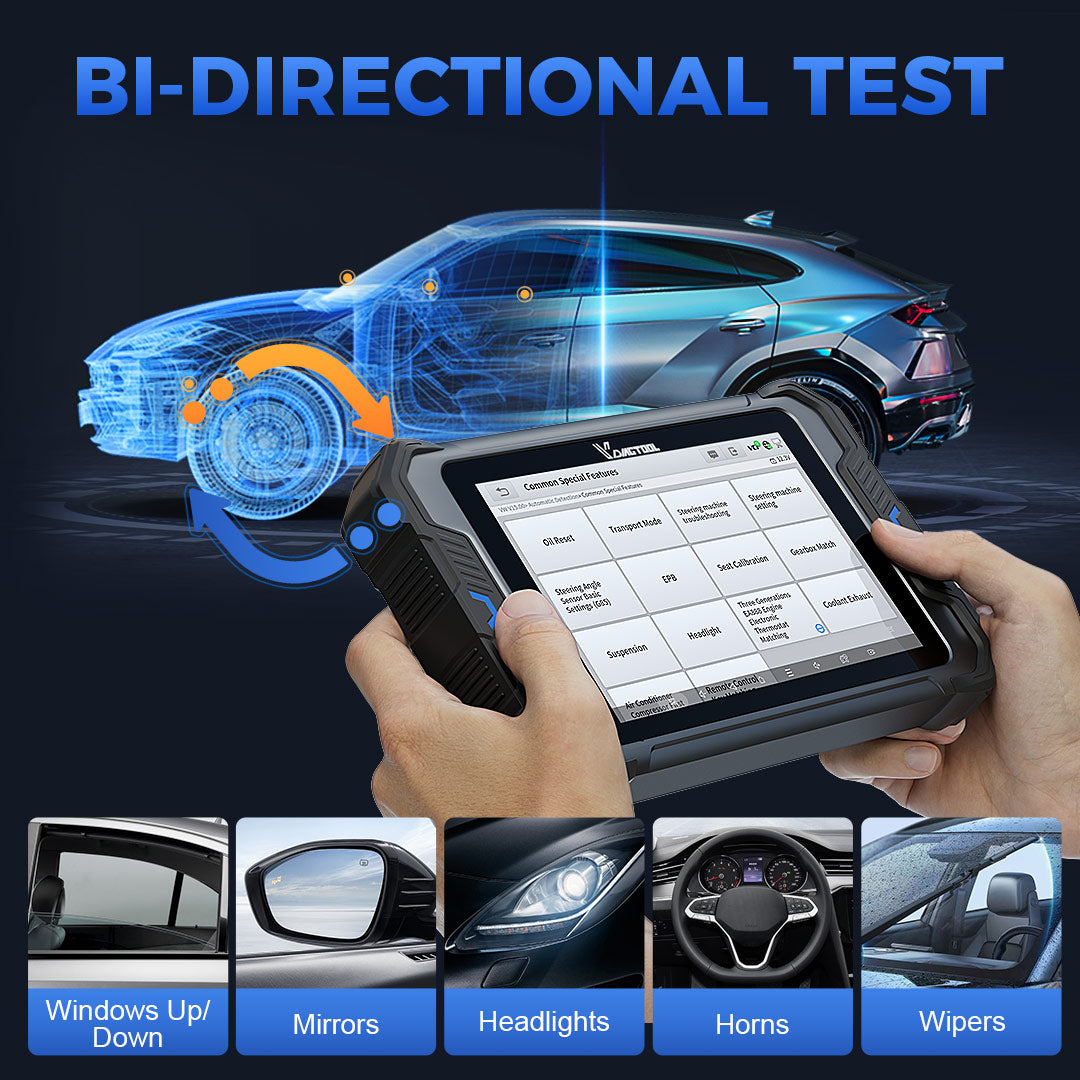 VDIAGTOOL VD80BT Bluetooth Car Diagnostic Tool | ECU Coding, Bi-Directional Control, Key Programming & 38+ Special Functions