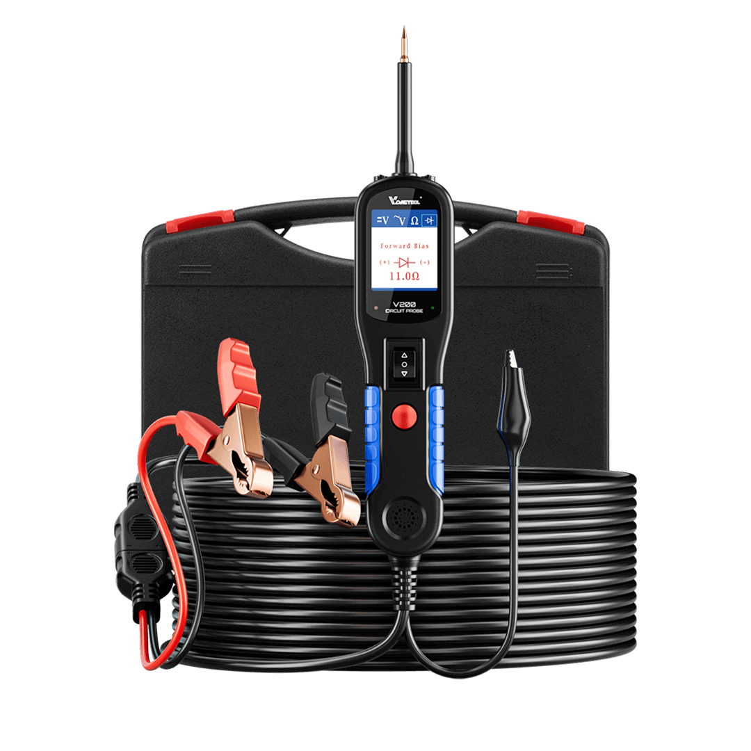 VDIAGTOOL V200 Power Circuit Probe Kit – Automotive Circuit Tester for 12V/24V Vehicles, AC/DC Voltage, Resistance, Diode, Relay &amp; Fuse Test, 40FT Cable - ACARTOOL