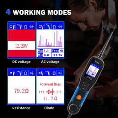 VDIAGTOOL V200 Pro Circuit Probe & Power Tester – 12V/24V Automotive Electrical Diagnostic Tool with Breaker Finder, Wire Tracer & 30PCS Back Probe Kit - ACARTOOL