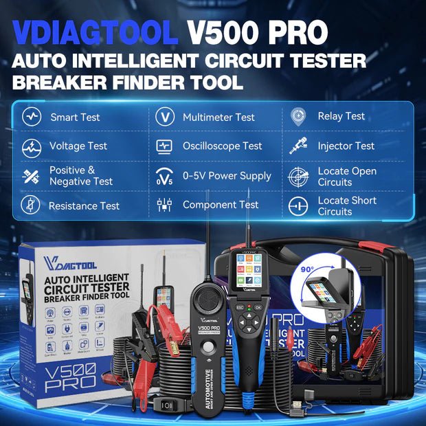 VDIAGTOOL V500 Pro 2-in-1 Automotive Circuit Tester, Power Circuit ...