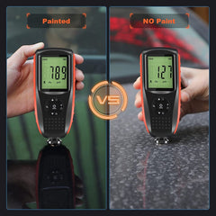 VDIAGTOOL VC200 Digital Paint Thickness Gauge | Car Body Coating Tester with Backlight, Fe/NFe Probe & Rechargeable Battery - ACARTOOL