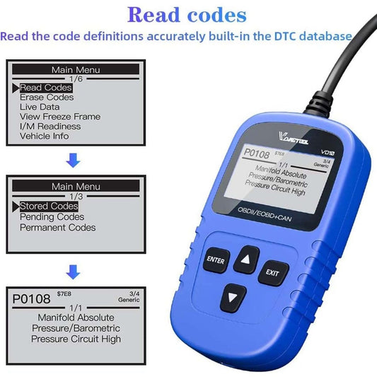 VDIAGTOOL VD10 OBD2 Code Reader 