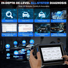 VDIAGTOOL VD70 Bi - Directional Scanner – ECU Coding, 36+ Reset Services, CAN FD & DoIP, Full System Diagnostics, 3 Years Free Updates - Car Diagnostic Tool