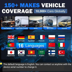 VDIAGTOOL VD70 Bi - Directional Scanner – ECU Coding, 36+ Reset Services, CAN FD & DoIP, Full System Diagnostics, 3 Years Free Updates - Car Diagnostic Tool