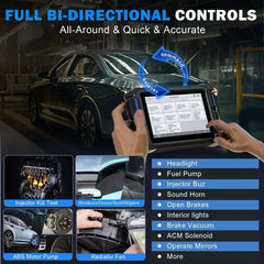 VDIAGTOOL VD70 Bi - Directional Scanner – ECU Coding, 36+ Reset Services, CAN FD & DoIP, Full System Diagnostics, 3 Years Free Updates - Car Diagnostic Tool
