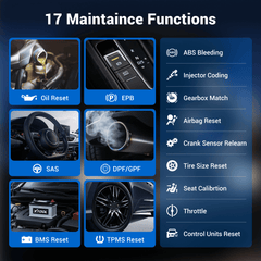 Vdiagtool D100 OBD2 Car Scanner 17 Maintaince Functions