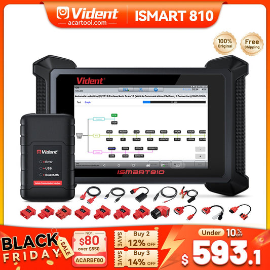 VIDENT ISMART810 Premium | Advanced Diagnostic Tool with ECU Coding, IMMO, 40+ Functions & Intelligent Topology | 3 Years Free Updates - Auto Diagnostic Tool
