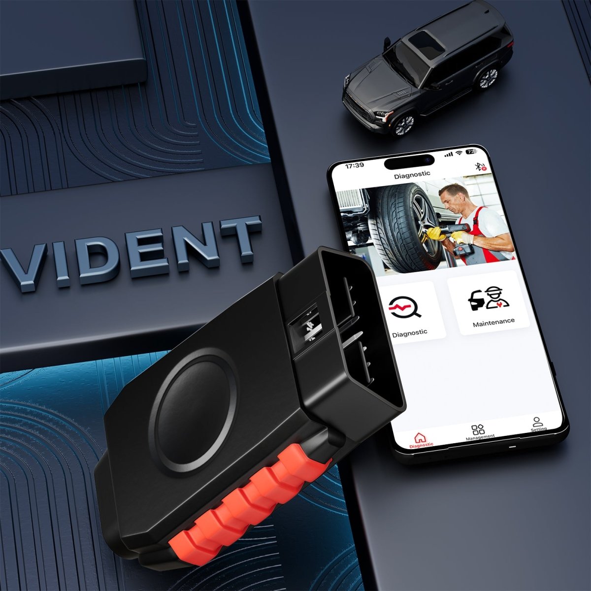 VIDENT iSmartDiag510 Pro OBD2 Scanner – Full System Diagnostics, 28+ Resets, Bluetooth, CAN FD & DoIP, Lifetime Free Updates - OBD2 Scanner