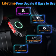 VIDENT iSmartDiag510 Pro OBD2 Scanner – Full System Diagnostics, 28+ Resets, Bluetooth, CAN FD & DoIP, Lifetime Free Updates - OBD2 Scanner
