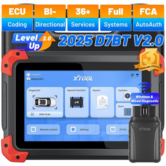 XTOOL D7BT V2.0 OBD2 SCANNER 2025