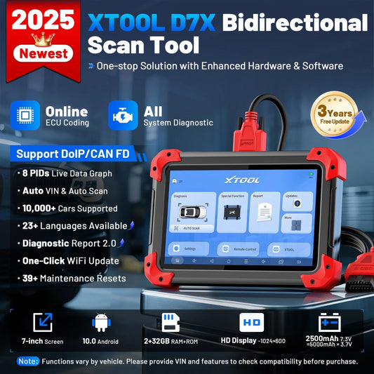 XTOOL D7X Obd2 Scanner Bidirectional Scan Tool