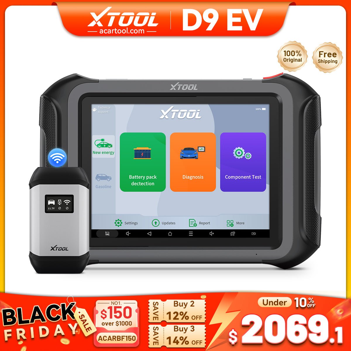 XTOOL D9EV EV Diagnostic Scanner Black Friday Sale
