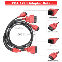 XTOOL FCA 12+8 Bypass Connecter Cable for Chrysler