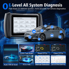 XTOOL IP616 V2.0 OBD2 Scanner with FCA AutoAuth, 34+ Reset Functions, Full-System Diagnostics, ECU Coding, CAN FD & DoIP, Lifetime Free Updates