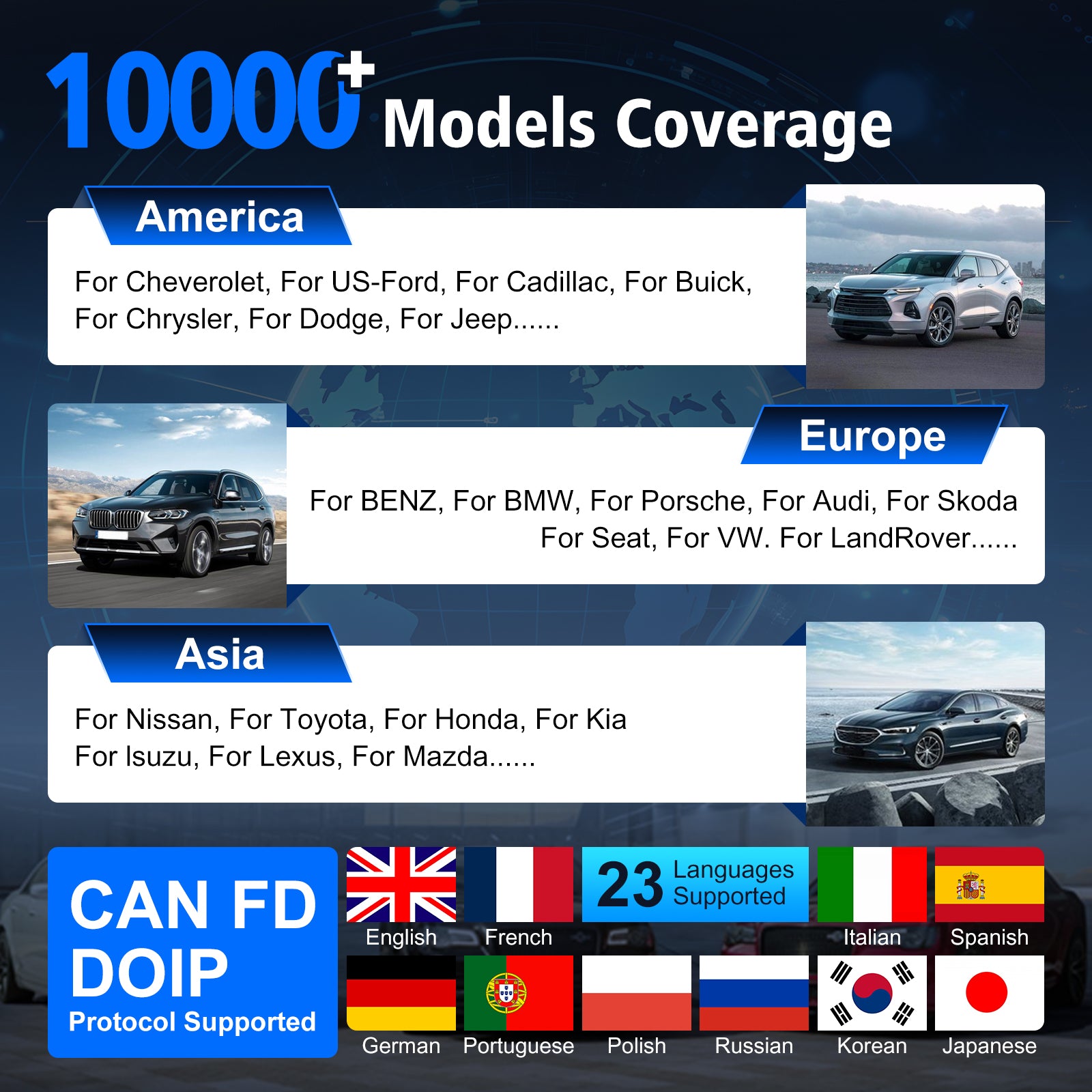 XTOOL IP616 V2.0 OBD2 Scanner with FCA AutoAuth, 34+ Reset Functions, Full-System Diagnostics, ECU Coding, CAN FD & DoIP, Lifetime Free Updates
