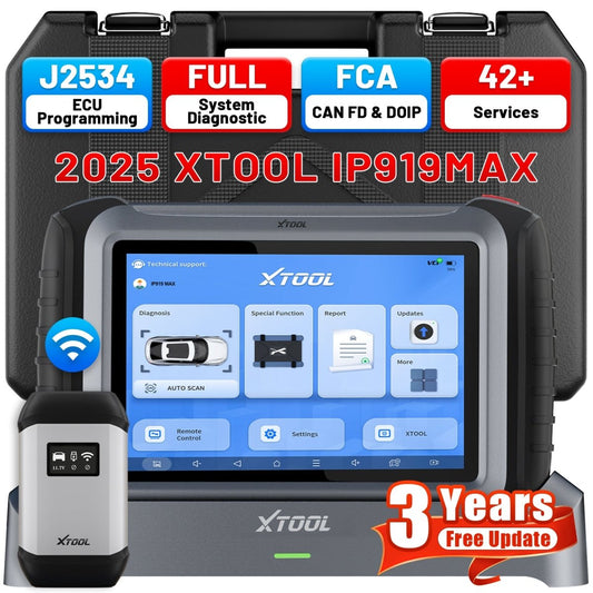 XTOOL IP919 MAX 2025 J2534 ECU Programmer with CAN FD & DoIP Support - Car Diagnostic Tool