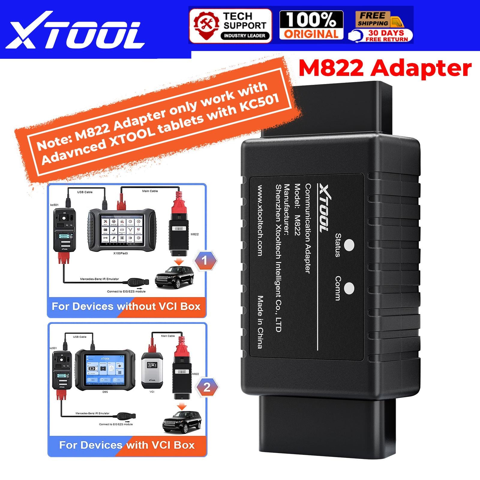 XTOOL M822 Adapter – Fast & Efficient Toyota Key Programming Communication Adapter