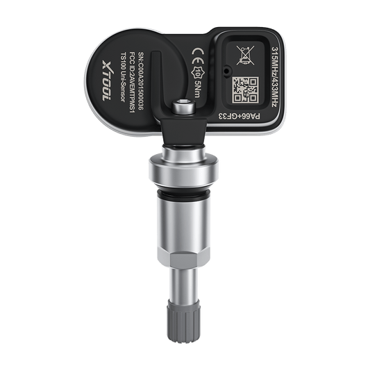 XTOOL TS100PRO 2-in-1 Programmable TPMS Sensor | Dual Frequency (315MHz & 433MHz), Adjustable Angle, OE-Level Performance.