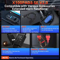 XTOOL X100PAD3 SE V2.0 | Professional Tool with Key Fob Programming & ECU Coding – 2 Years Free Updates - Key Programmer