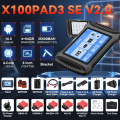 XTOOL X100PAD3 SE V2.0 | Professional Tool with Key Fob Programming & ECU Coding – 2 Years Free Updates - Key Programmer