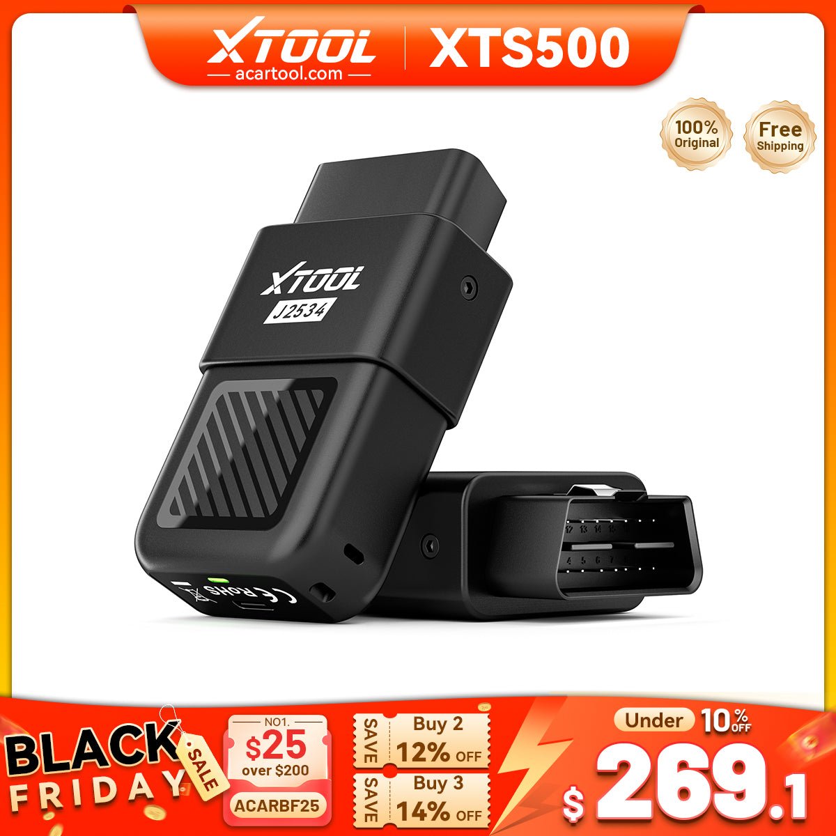 XTOOL XTS500 Professional J2534 Pass - Thru Device - Automotive Diagnostic Tool