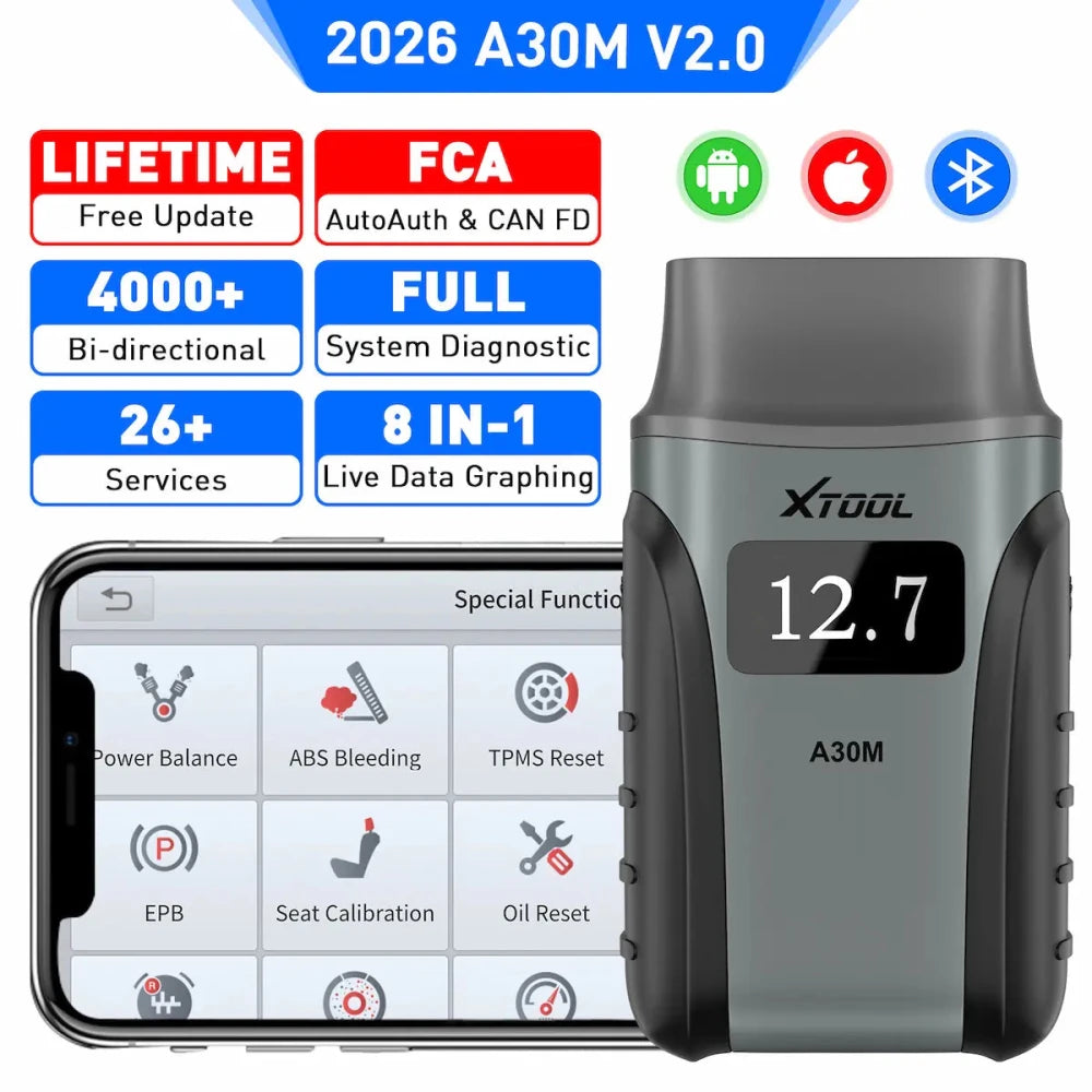 XTOOL A30M Bluetooth OBD2 Scanner