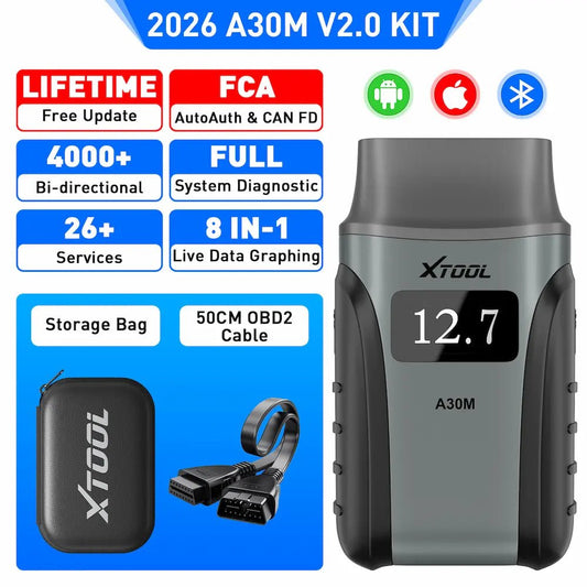 XTOOL A30M Wireless OBD2 Scanner Kit